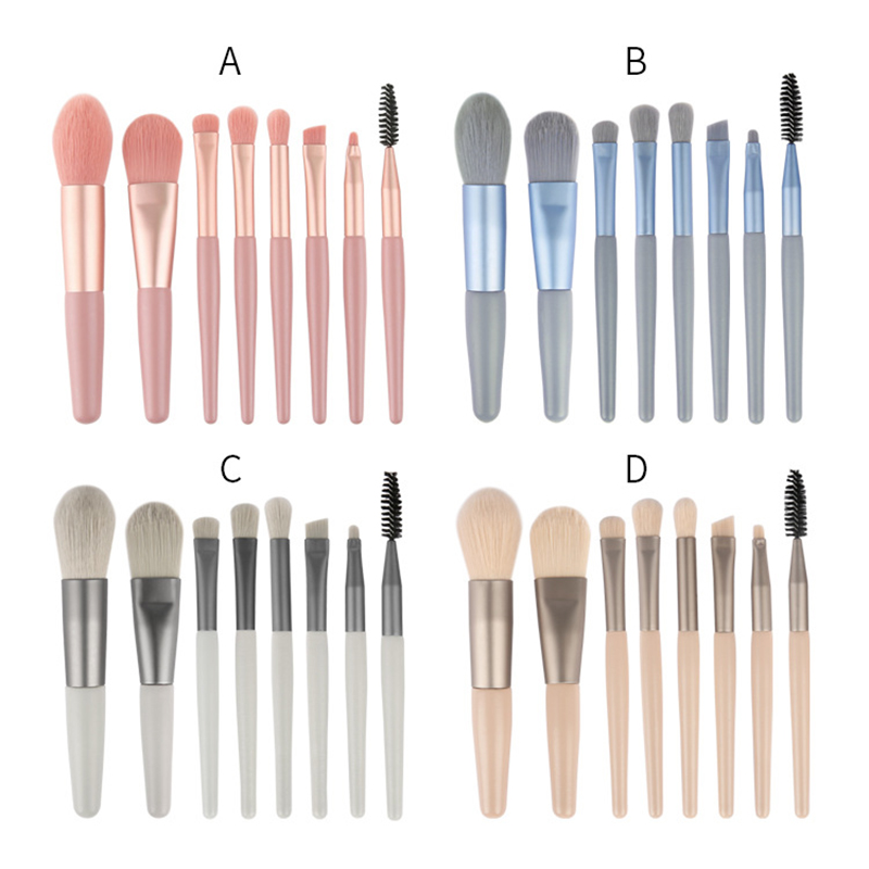 

Super Mini Cutest Brush Set Collection Makeup Tool Convenient Cosmetic Small Size For Outside Or Business Trip