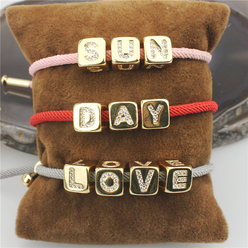 

5pcs/lot New design A-Z 26letters Optional cz bracelet,plated cubic zircon component,popular bracelet cheap wholesale