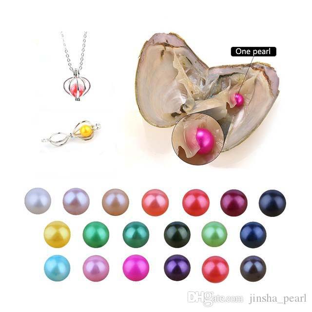 

2020 New 1pc 6-7mm DIY Round Variety Good Of Color Freshwater Pearl Oysters Individually Vacuum Pack Fashion Trend Gift Surprise Shell