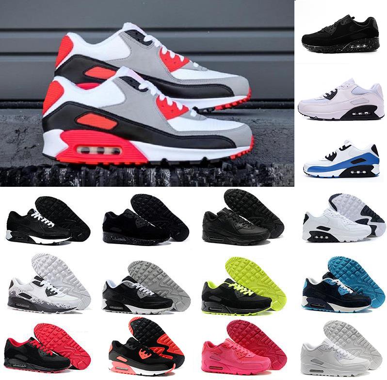 

2019 Brand New 90 Desert Ore Mens Designer Shoes Black White Running Shoes Top Men Women 90s Sports Sneakers Size 36-46, 13