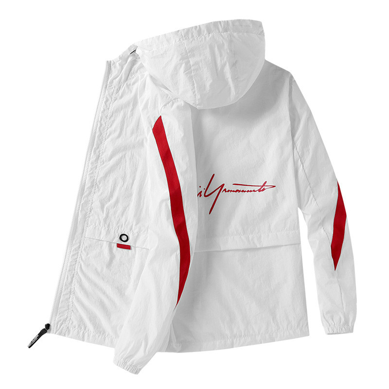 Mens Hooded Jacket Summer New Men's Sun Protection Thin Breathable Coat Casual Outdoor Sports Jackets Male SA915