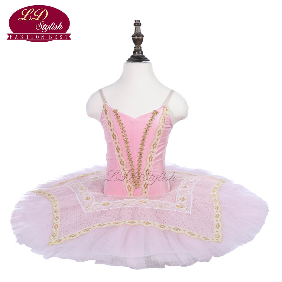 

Pink Children Professional Ballet Tutu Costumes Kids Pancake Tutu Practise Dancewear Adult Ballet Dance Dresses Girls Skirt