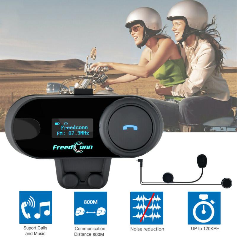 

Moto Helmet Headset Wireless for 3 Users TCOM-SC 2.4GHz Bluetooth Motorcycle FM Radio Helmet Intercom Headset support FM Radio