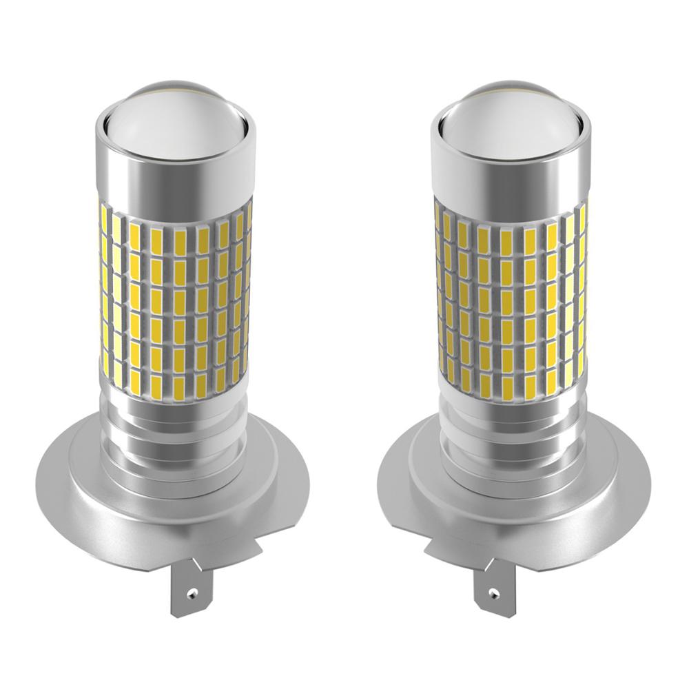 

AGLINT 2Pcs Car Fog Lights H7 Fog Lamp 12V bulb 3014 144chips
