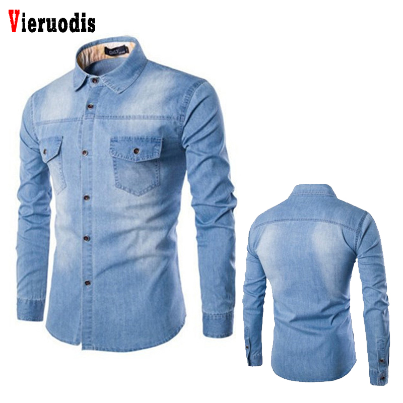 plus size fitted denim shirt