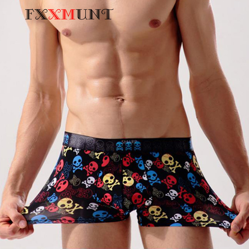 

Seamless Ice Silk Ethika Men's Male Homme Calecon Boxer Shorts Funny Underpants Men Underwear Bs06 C19041801, Black;white