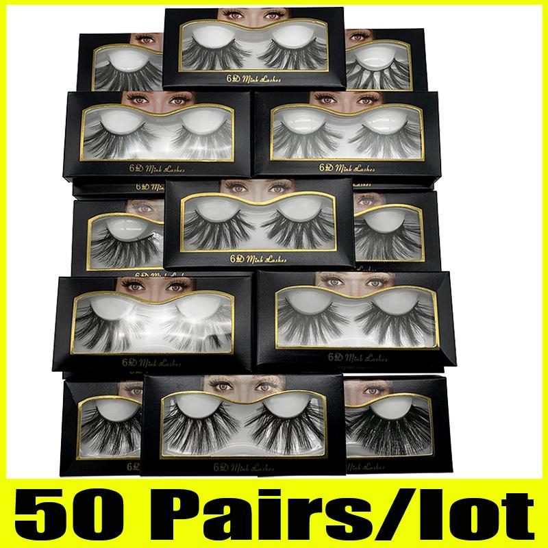 

50 Pairs 25mm Lashes Wholesale 25 Mm False Eyelashes Thick Strip 25mm 3D Mink Lashes Makeup Dramatic Long Mink Lashes 6d-22