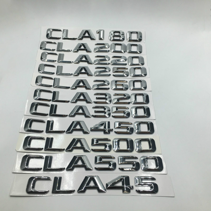 

Car Rear Letters Badge Logo Decal For Mercedes Benz W117 CLA Class CLA180 CLA200 CLA220 CLA250 CLA45 Emblem, Abs