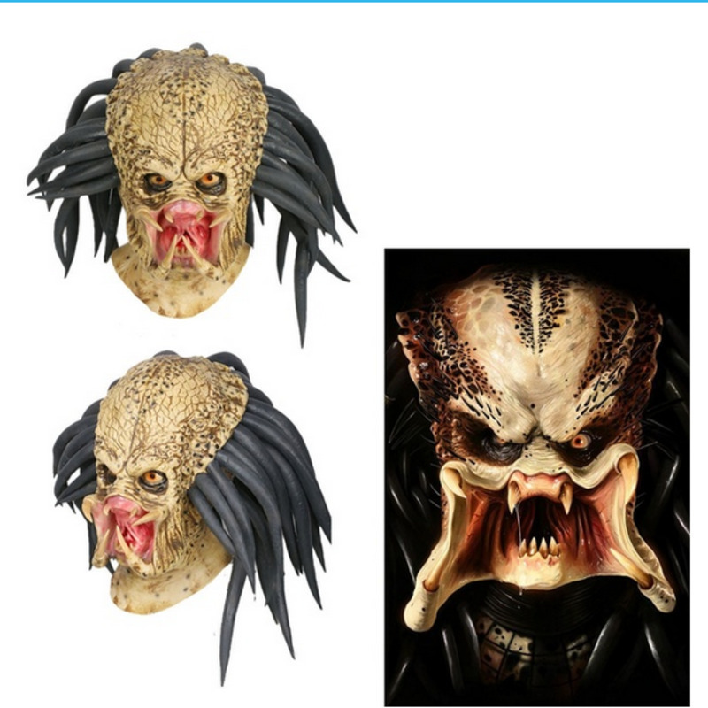 

Predator Cosplay Mask Costume Helmet Props Antenna Halloween Party Horror T200703