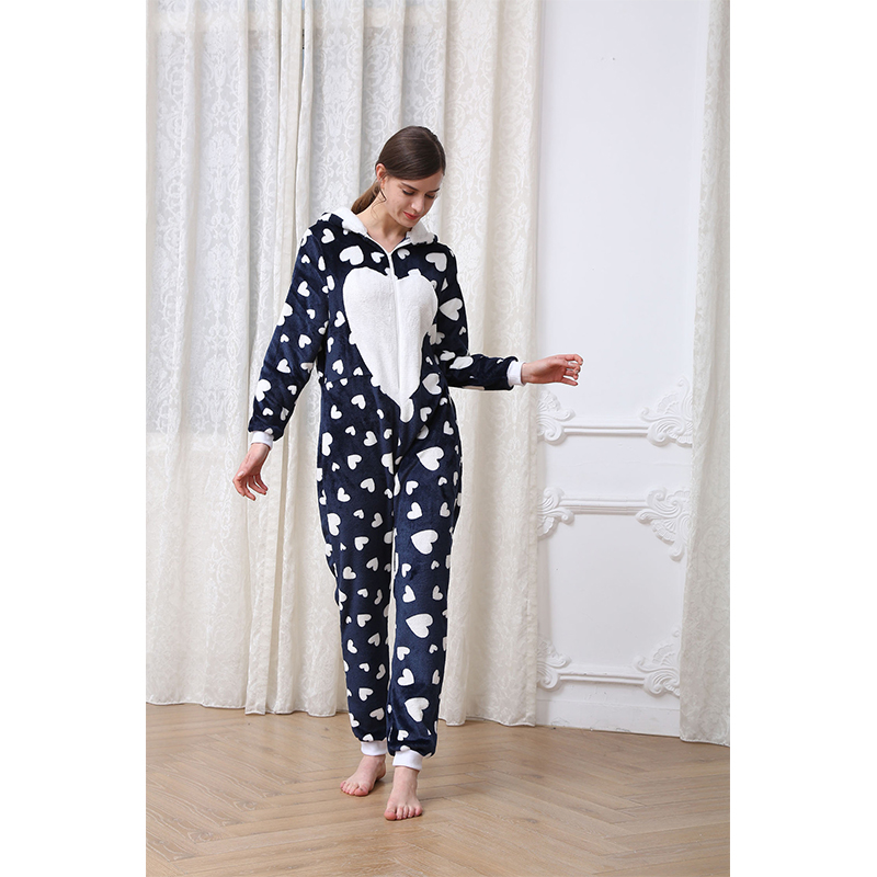 

Centuryestar Winter Warm Pyjamas Women Onesie Flannel Plush Sleepwear Overall Long Sleeve Hooded One Piece Pajamas For Women New