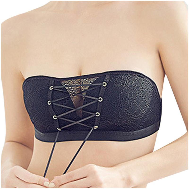 

Sexy Women's Thin Solid Color Wrap Chest Bra Vest Vest Underwear Bra Adjusted Push Up For Women Sexy Lingerie biustonosz#20, Pink