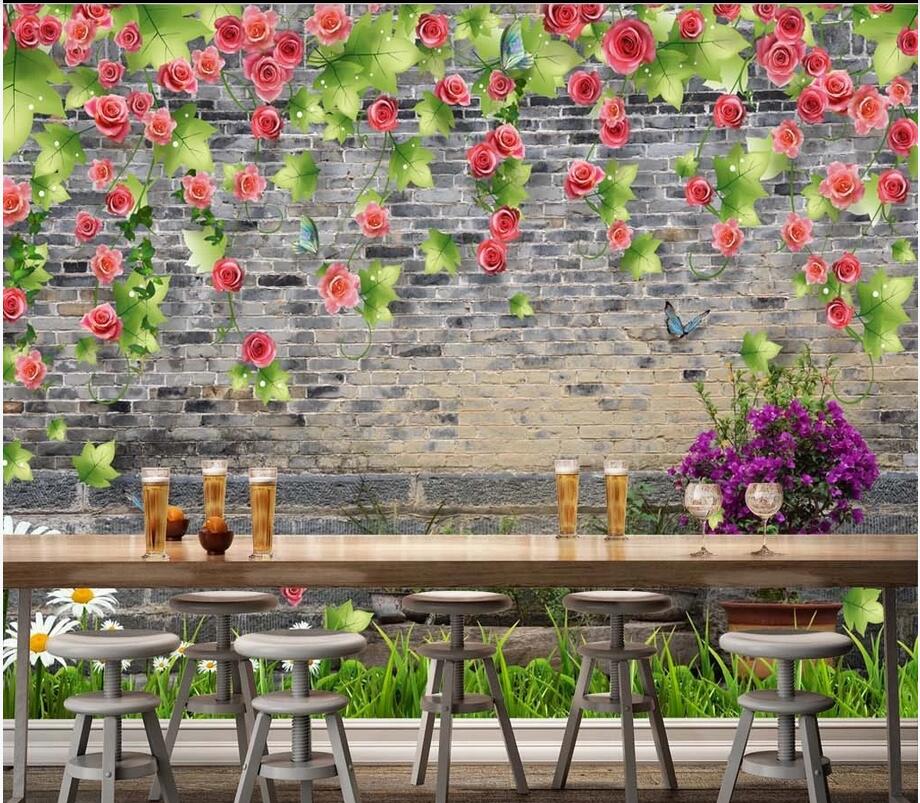 

3d wallpaper custom murals photo Modern simple rose 3D three-dimensional flower bedroom backgrond home decor wall art picture for walls 3 d, Non-woven