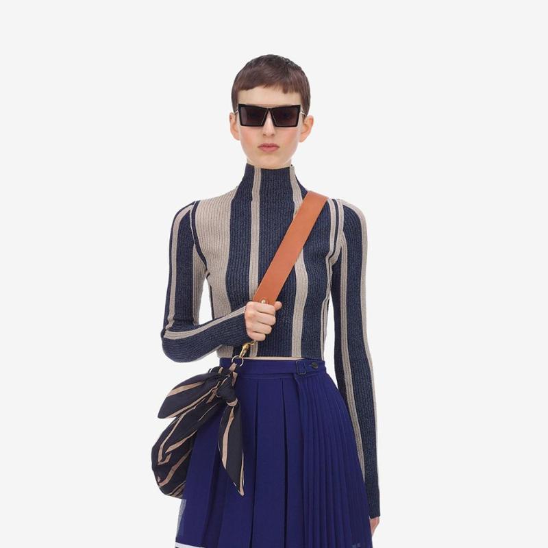 

2020 Autumn new arrive striped full sleeve knitted sweater pullovers, Multi