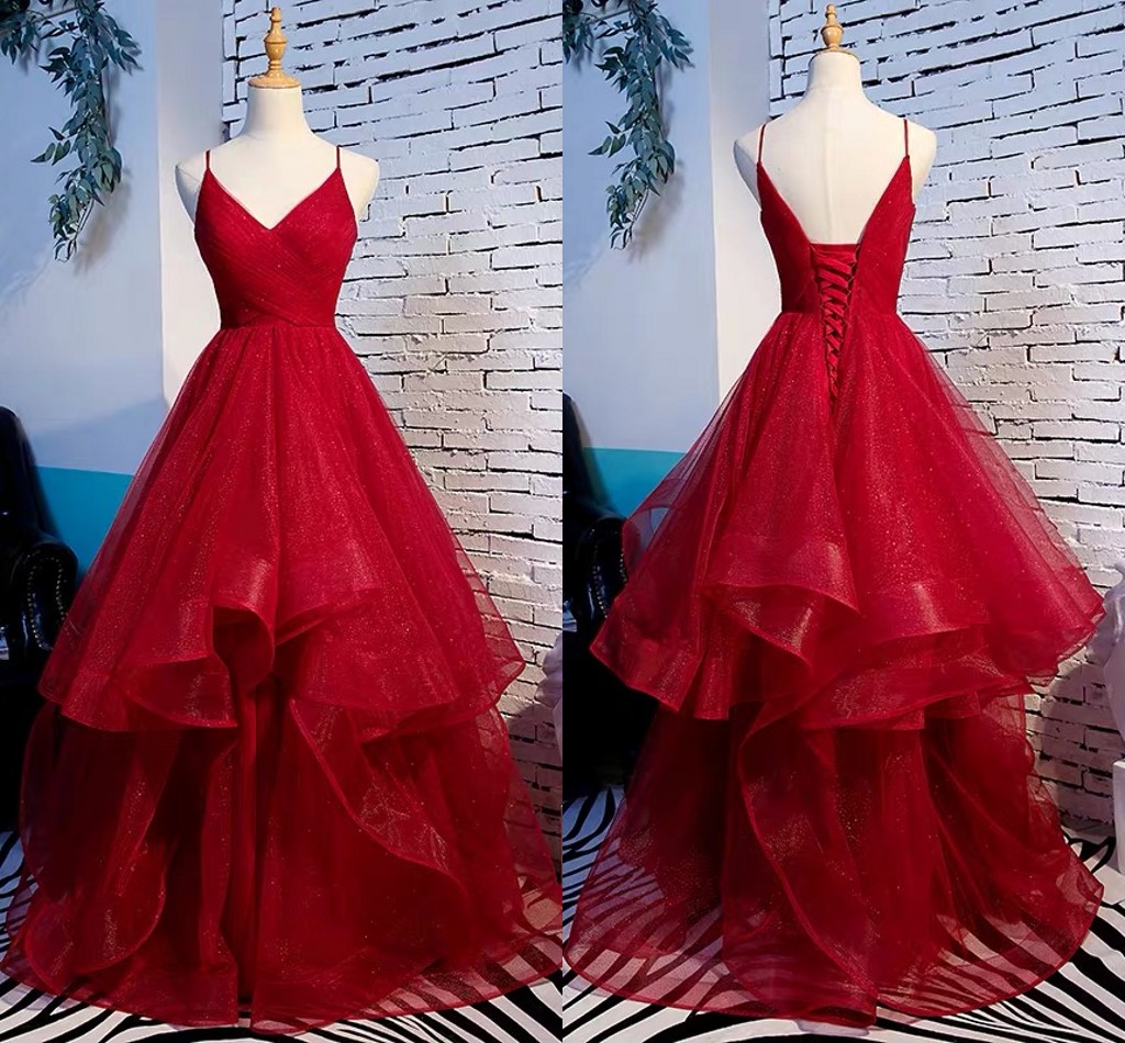 red evening gowns
