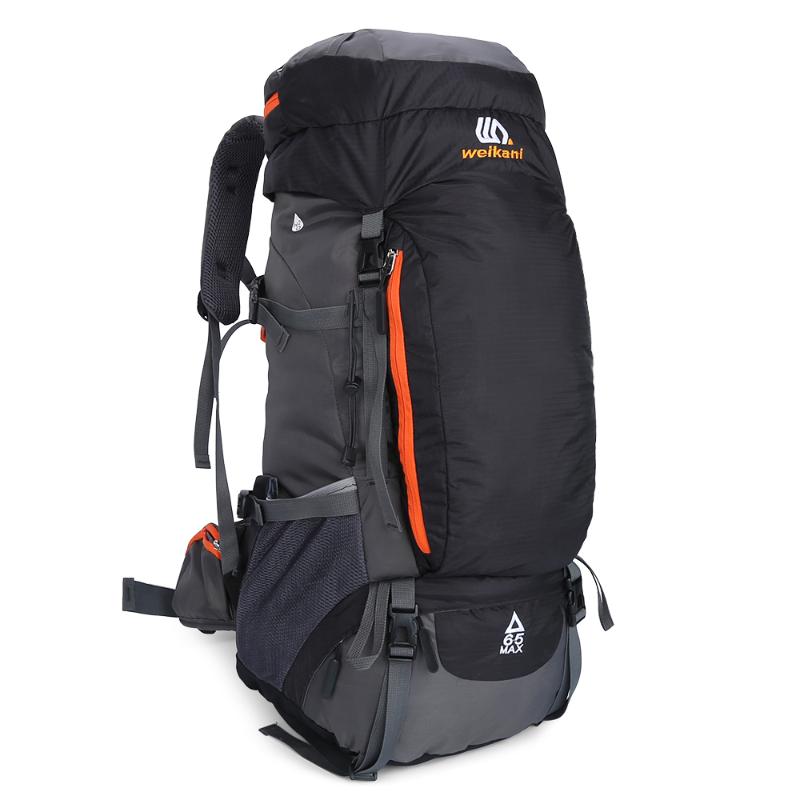

65L Hiking Backpack Waterproof Outdoor Sport Travel Daypack for Men Women Camping Trekking Touring outdoor backpack, Orange