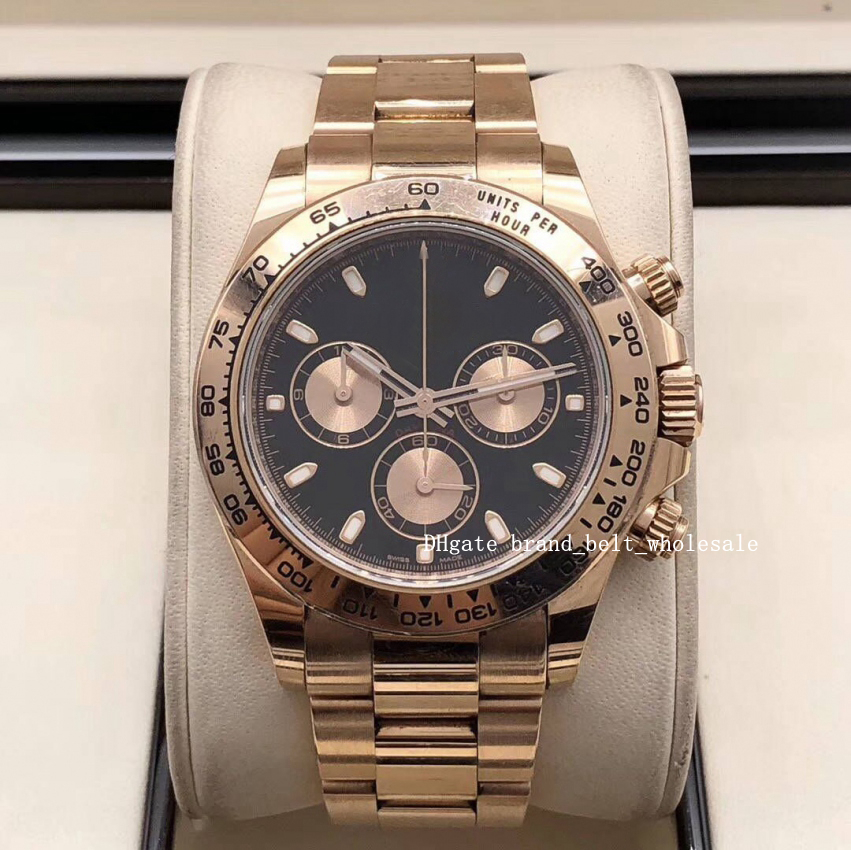 

2020 Free shipping Luxury High Quality 116505 Men's Everose Gold 116505 40mm Stainless Steel Automatic Watch Men's Watch New Release, Black