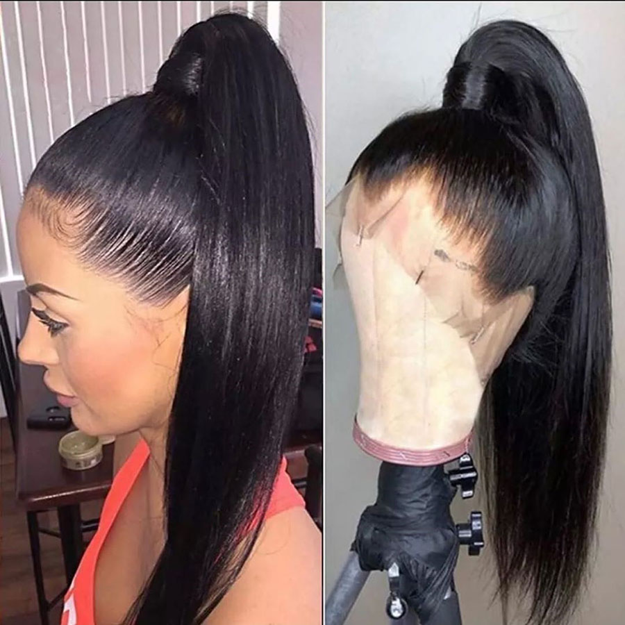 

13x6 Lace Front Human Hair Wig with Baby Hair Glueless Brazilian Lace Front Wig for Black Women Remy Natural Hairline, 13x3 lace front wig