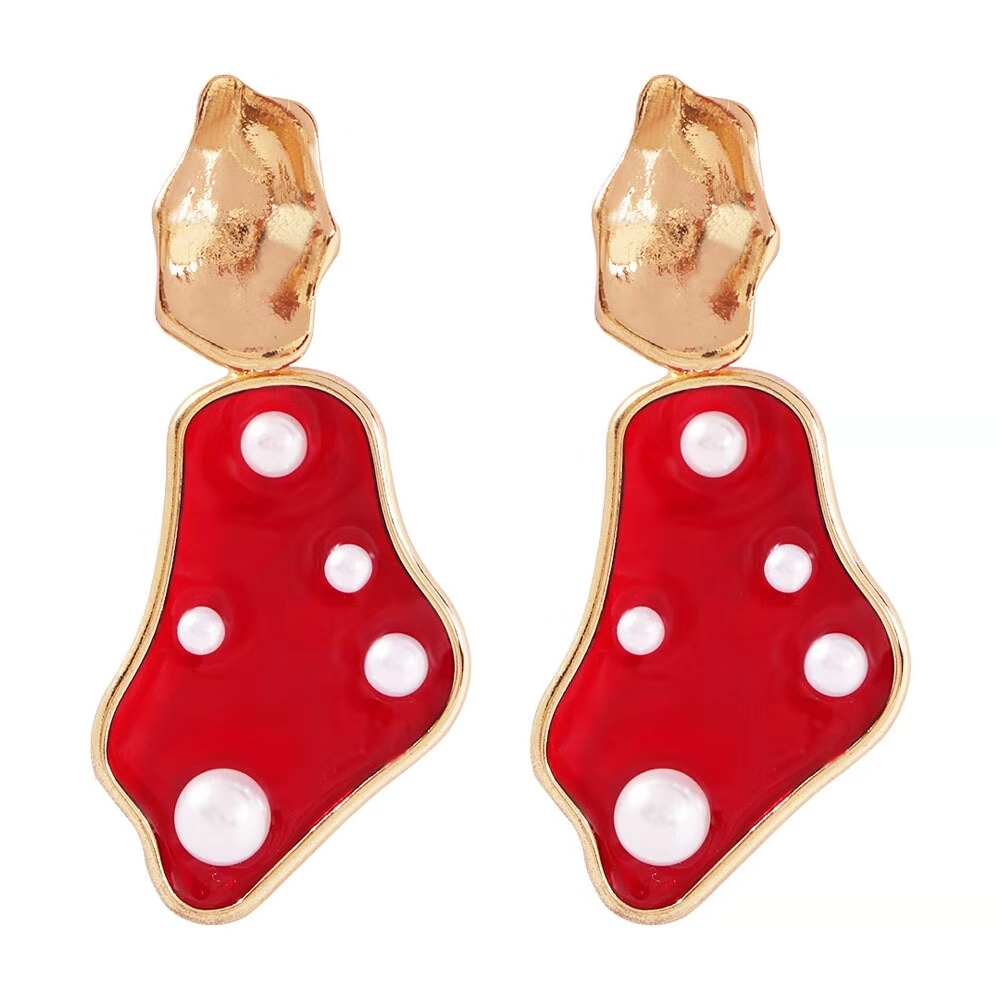 

Wholesale- dangle earrings for women luxury designer pearls danging earrings yellow blue orange peacock blue holiday jewelry friend gift