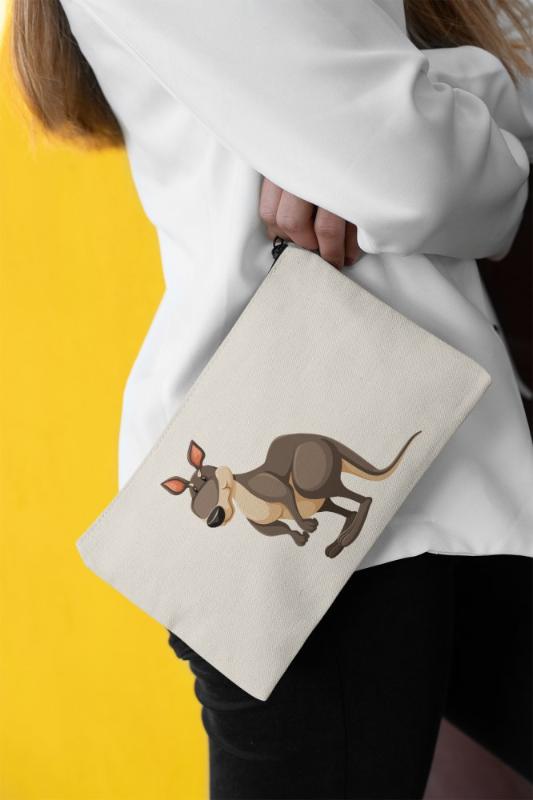 

Angemiel Clutch Sweet Kangaroo Portfolio Hand Makeup Bag