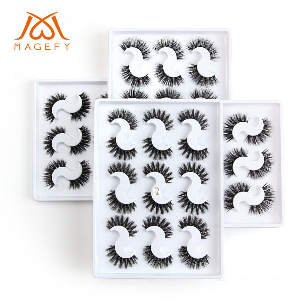 

9 Pairs/pack thick eyelashes handmade naturally 2 styles cosmetic eyes lashes extension fake eyelash