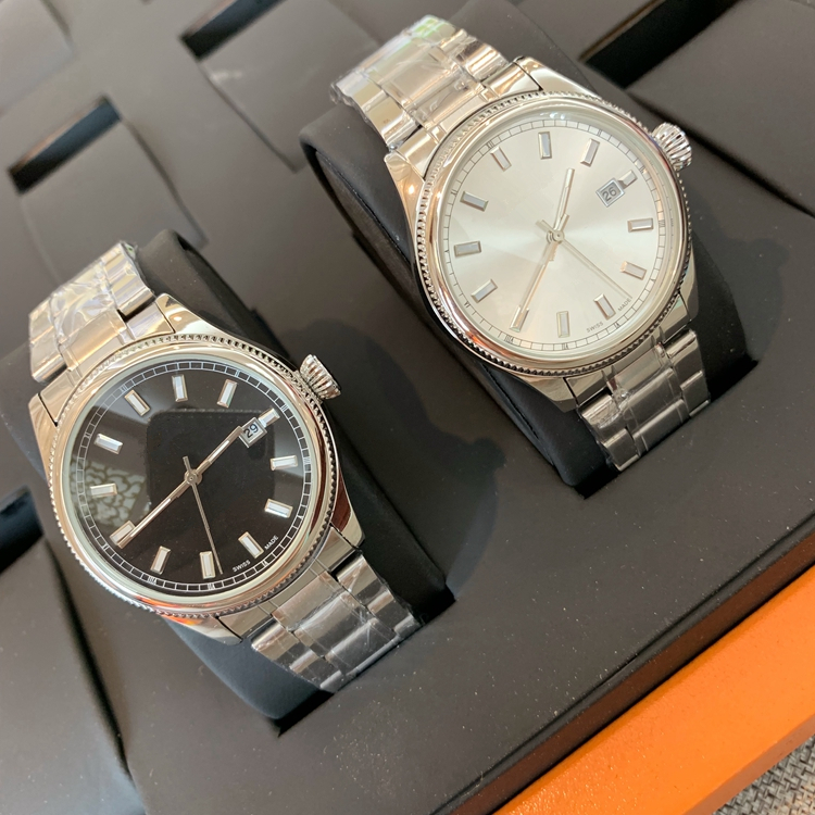 

2019 relogio masculino mens watches Luxury wrist fashion black Dial With date Calendar Bracelet Folding Clasp Master Male gifts Mens Watches, White dial