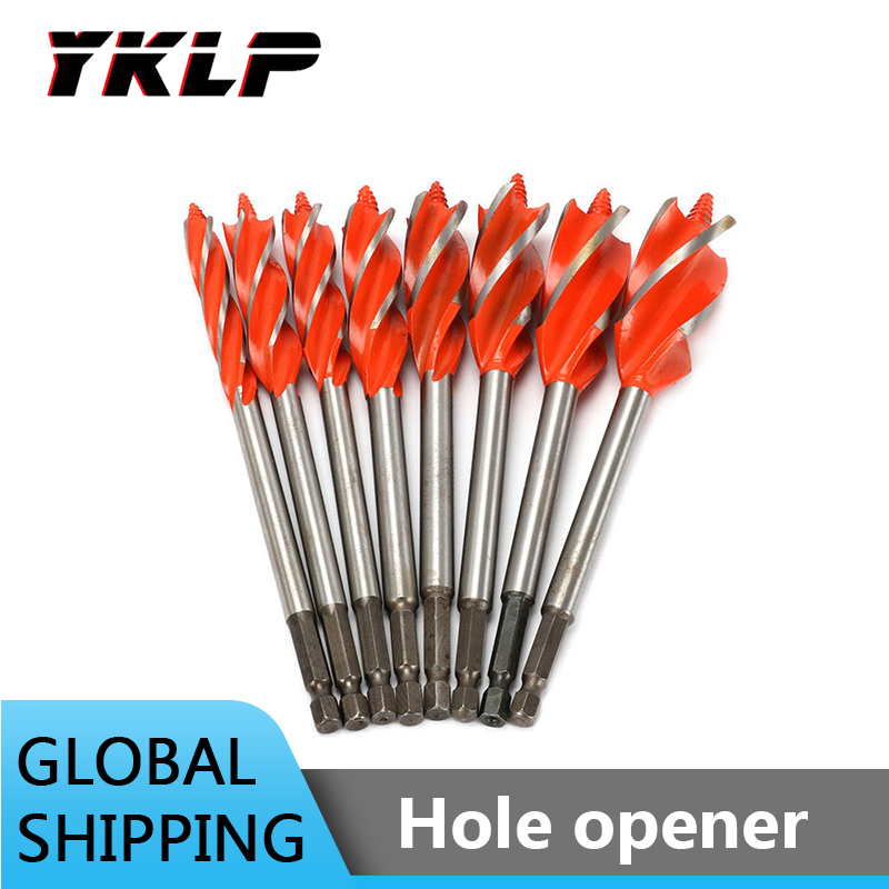 

1/8Pcs Drill Bit Durable Wood Working Set Four Slot Four Blade Drill