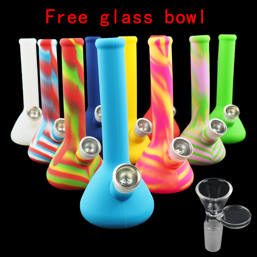 

7.5" Height Silicone Bong Silicon Hookah Shisha Water Pipe Portable Hookah Free Shippin