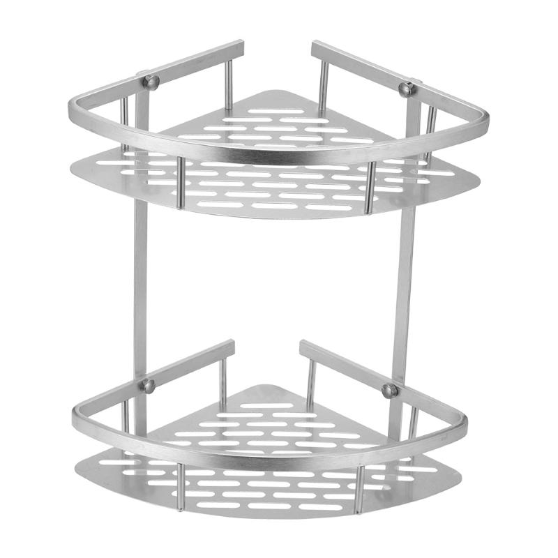 

New High Quality 2 Tier Corner Storage Holder Shelves Bathroom Shampoo Shower Kitchen Storage Rack Organizer Bath Accessory Sets