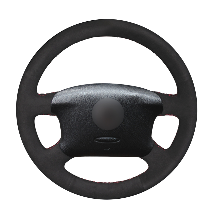 

Hand-stitched DIY Black Suede Car Steering Wheel Cover for Volkswagen VW Passat B5 1996-2005 Golf 4 1998-2004 Seat Alhambra