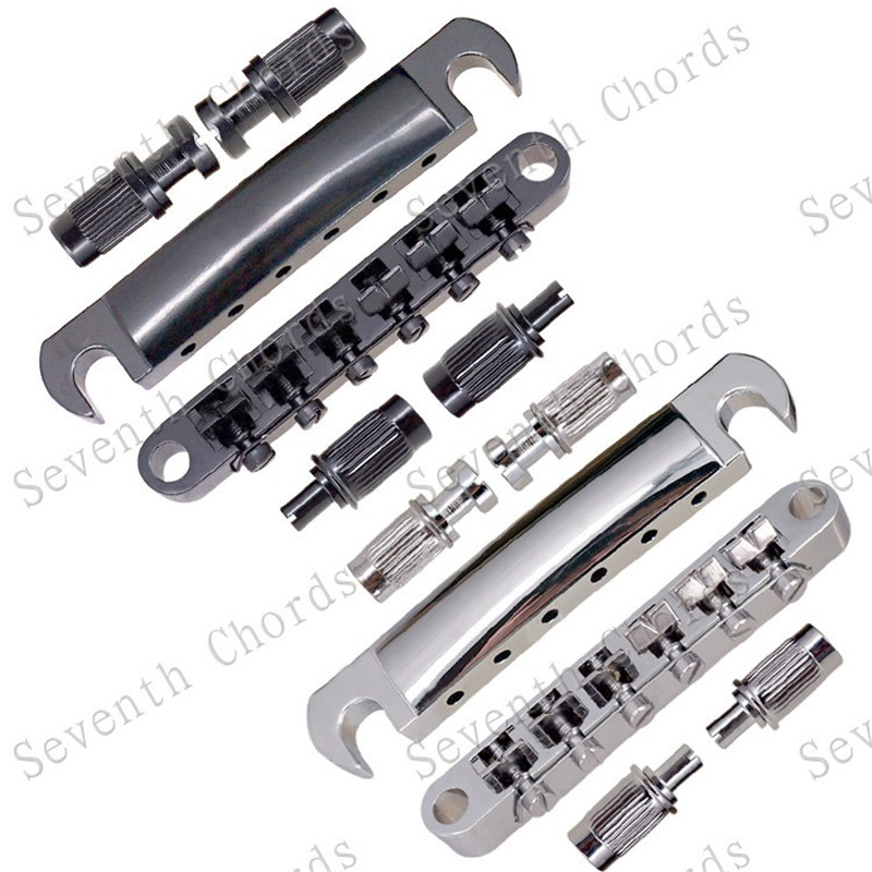 

A Set of Tune-O-Matic guitar Bridge & Tailpiece For 6 String Style Electric guitar accessories parts Chrome and Black for choose
