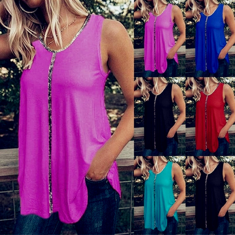 

Summer Women Blouses Ruffles Befree Boho Boho Loose Vintage Cotton Casual Big Large Pluse Sizes Chiffon Vest Tank Tops Shirts, Blue