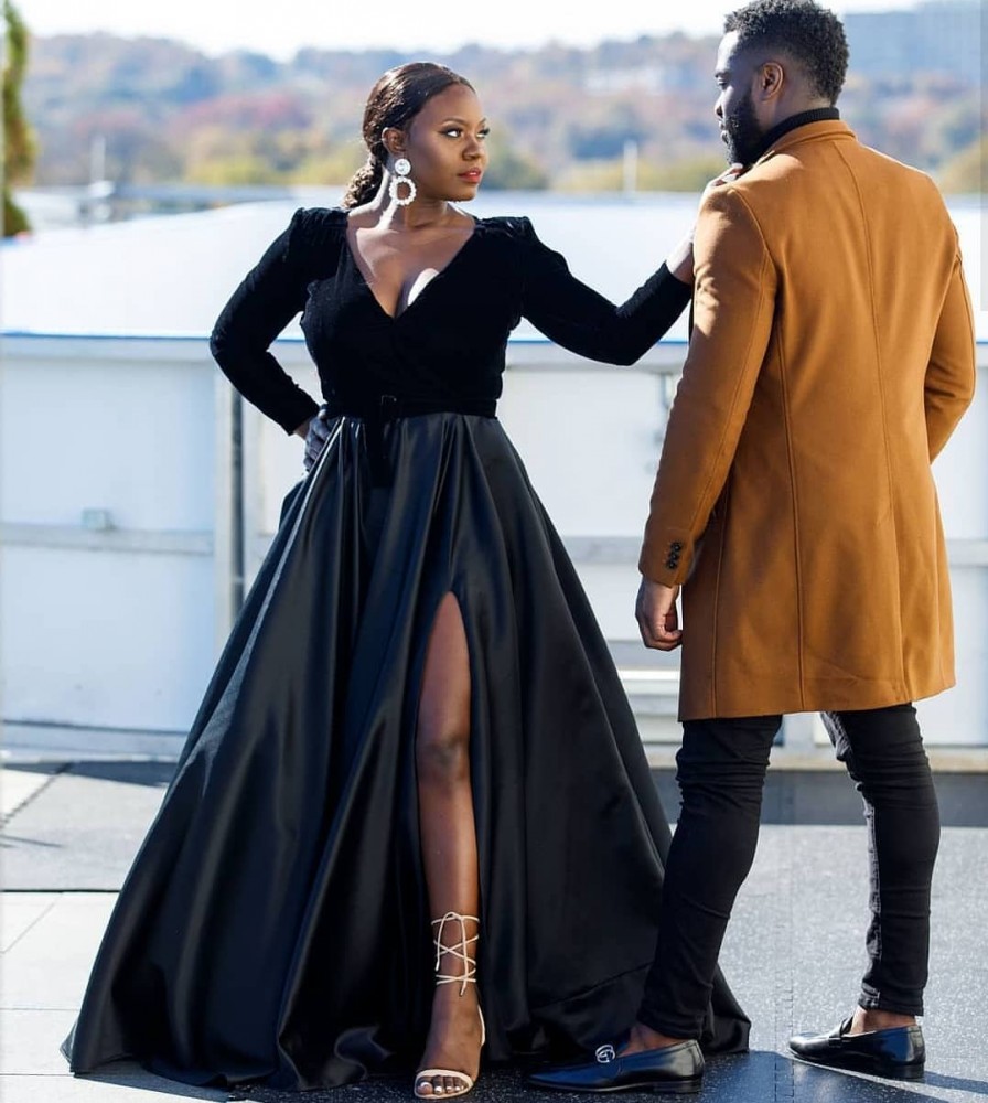 

Long Plus Size Muslim Prom Evening Dresses Dubai A Line V Neck Long Sleeve Formal Gowns, Orange