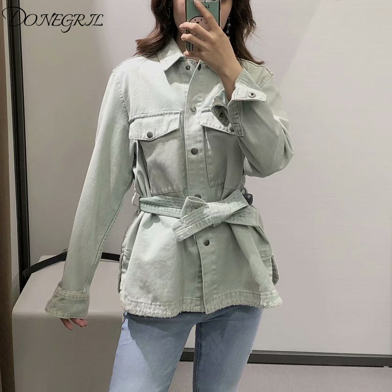 

2020 New Vintage Denim Jacket Women Autumn Coat Casual Oversized Outerwear Coats Windbreaker Female cowboy Jacket Plus Size, As shown