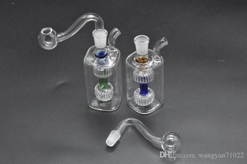 

Small oil burner water Rig mini Glass Bongs Glass Bubbler Bong Ash Catcher Smoking Water Pipes Oil Rigs dab rig birdcage perc