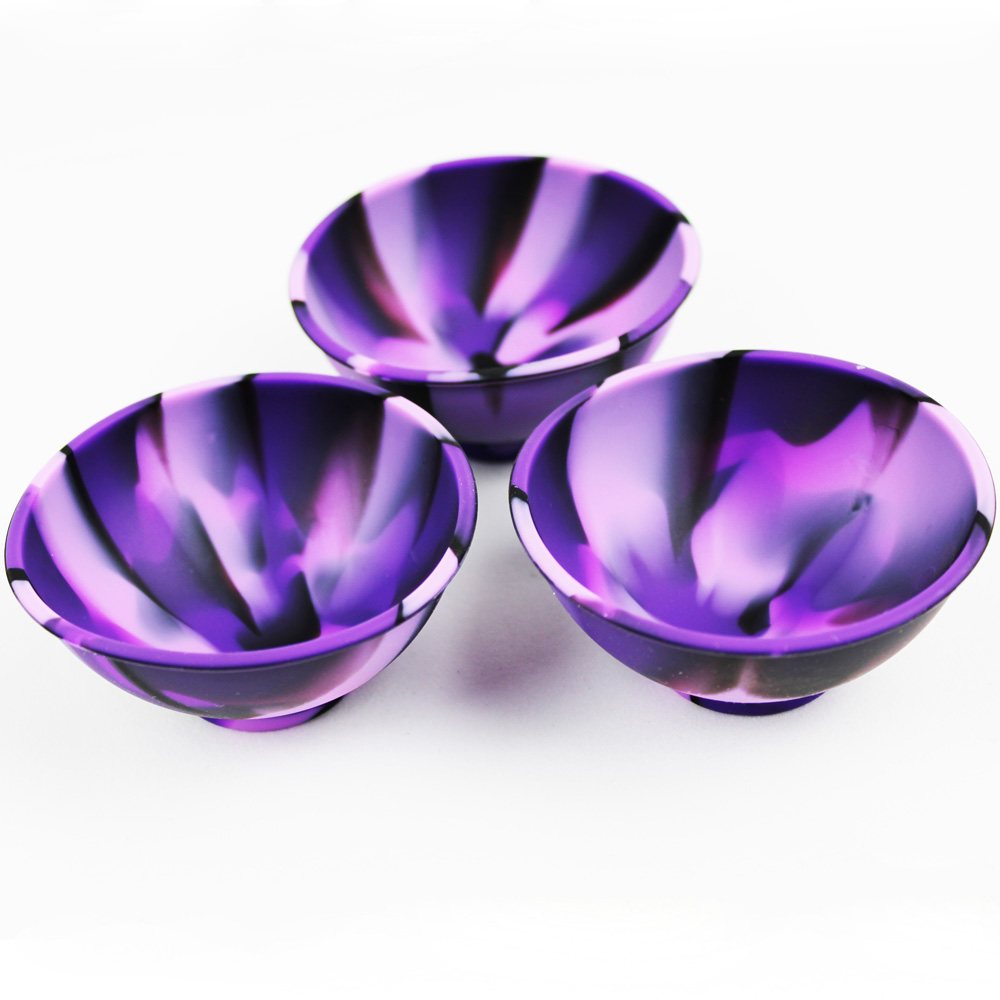 

2.6" Silicone Concentrate Oil Dish Unbreakable Small Oil Wax Dabs Tray Bowl Accessories for Smoking Honey Straw Collector Oil Rigs