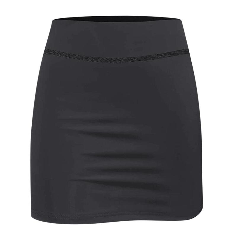

40 Women Bust Shorts Skirt Yoga Shorts Chafe-free Skort With Hidden Pocket Workout Pleated Skorts Anti-chafing Skorts Sport, Black