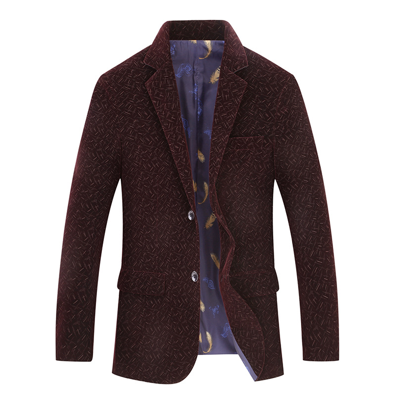 

New Arrival Fashion Spring Autumn Mens Corduroy Coat Single Breasted Casual Blazers Men Suits Size  L XL 2XL 3XL