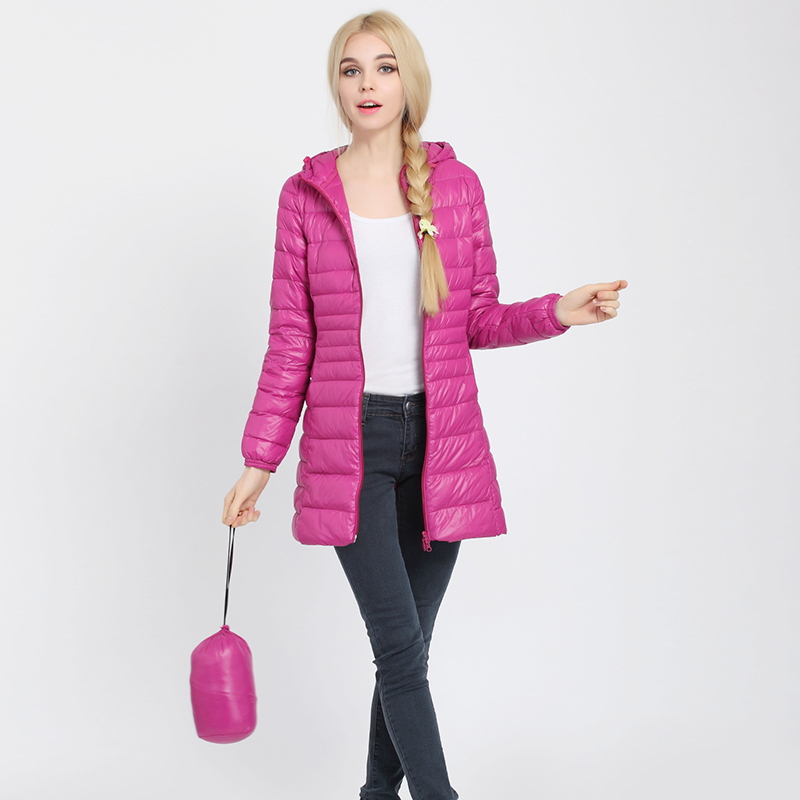 

COMLESS Plus Size 4XL-6XL Women Casual Ultralight Down Jacket with 90% Down 10%Feather Zip Up Women Spring Autumn Hooded Jackets, Black