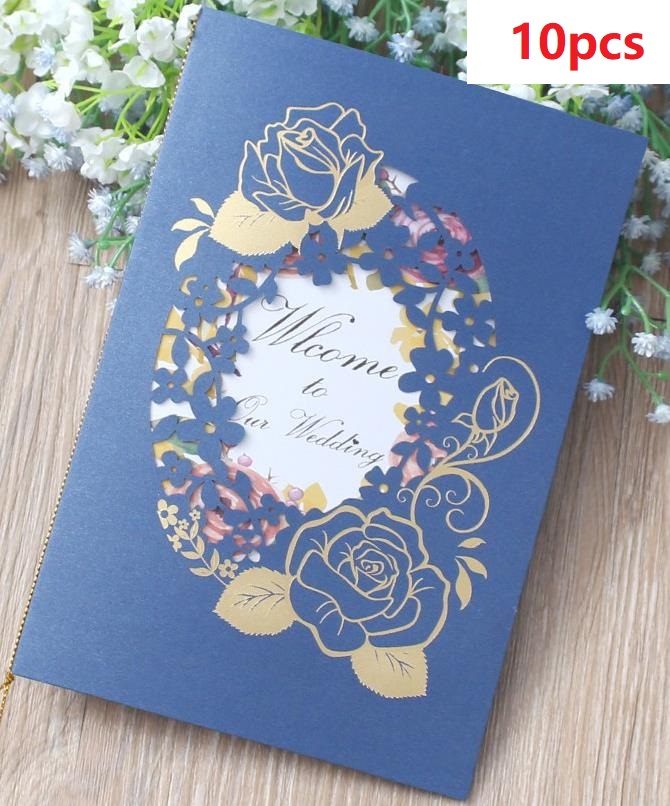

wedding invitation cards hallow out wedding supply accessories european style invitations 10pcs