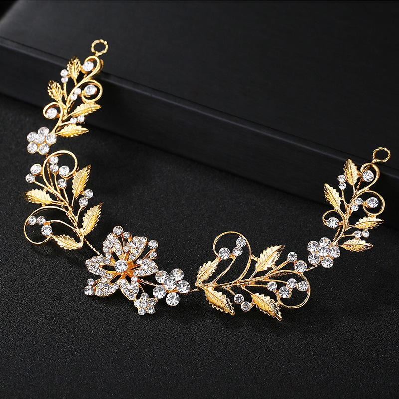

Expert Alloy Diamond Gold And Silver Color Hair Hoop Bride Wedding Headwear Hair Decorate