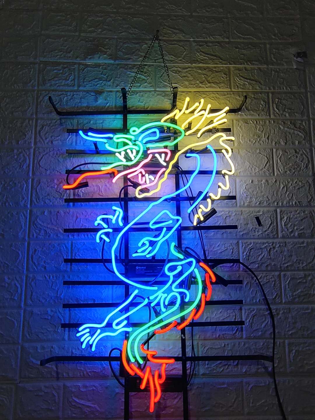 

Neon Sign DRAGON Pattern Bar Holiday Display Advertising Decoration Customized Wall mounted Real Glass Light Metal Frame 20''24'' 30''
