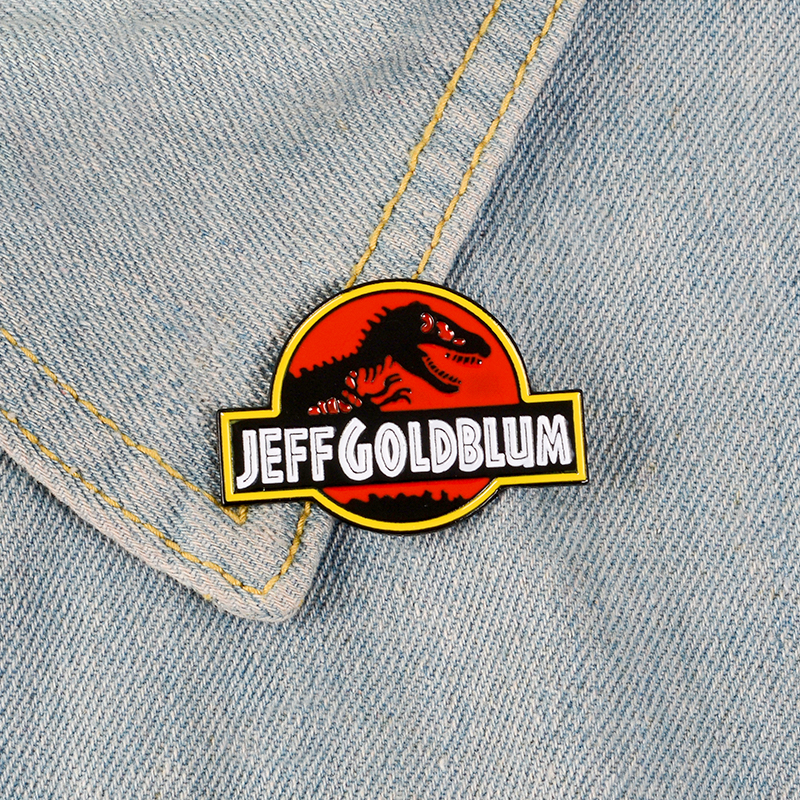 

Movie Jurassic Enamel Pins Dinosaur Badges Custom Brooches Pastel Lapel pin Denim Shirt Dark Punk Adventure Jewelry Gift Fans