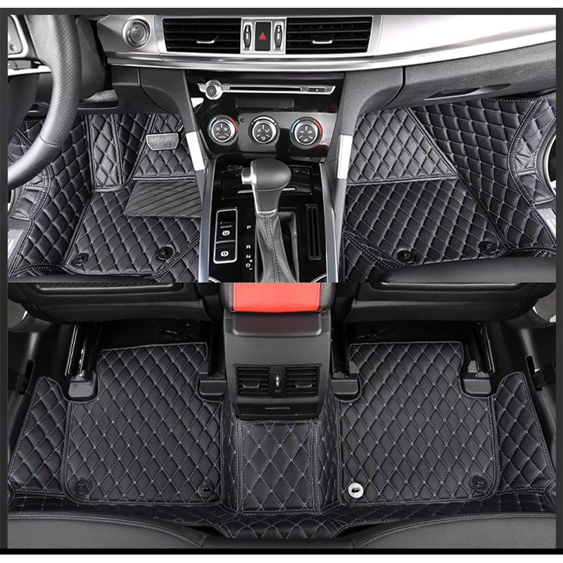 DBL Custom Car Floor Mats for Lincoln 2010 Lincoln MKS Waterproof Non-Slip Leather Carpets Automotive Interior Accessories 1 Set Beige