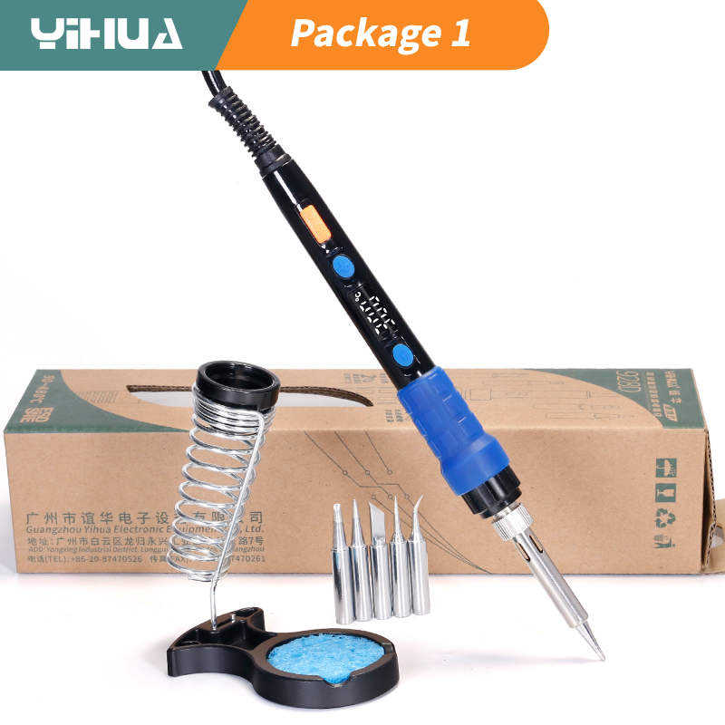 

ESD Thermostatic Soldering Iron With Button Temperature Adjustable Digital Soldering Iron 220V 110V For YIHUA 928D