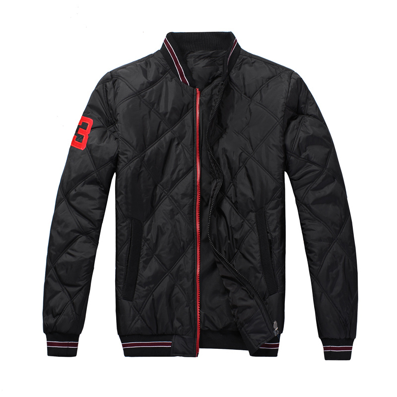 

homme New Big Polos Jacket Men Winter Snow Warm Coat Male High Quality Parka, Black