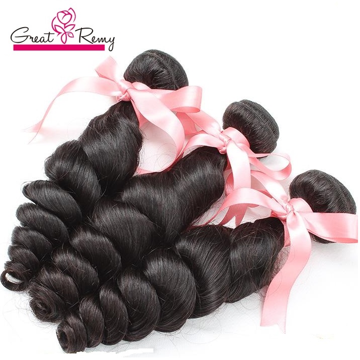 

greatremy 100 peruvian hair extension 3pcs lot remy human hair extensions wavy loose wave drop shipping natural color