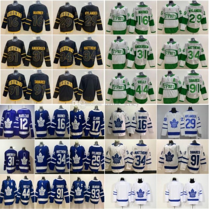 Toronto Maple Leafs Auston Matthews John Tavares Hockey Mitchell Marner William Nylander Frederik Andersen Morgan Rielly Marleau Blue White