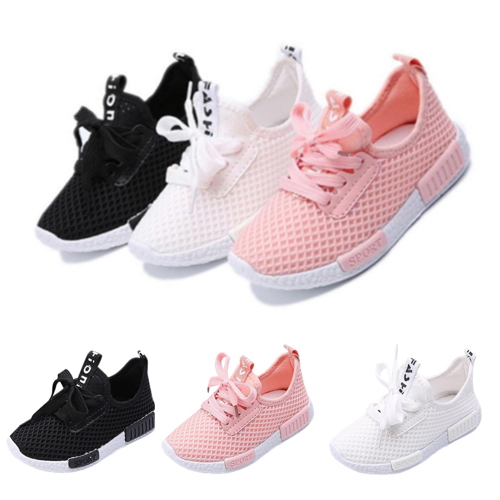 

Kids Sports Running Shoes Boys Girls Trainers Sneakers Baby Infant Mesh Casual boy kids shoes sneakers chaussure garcon enfant, Black