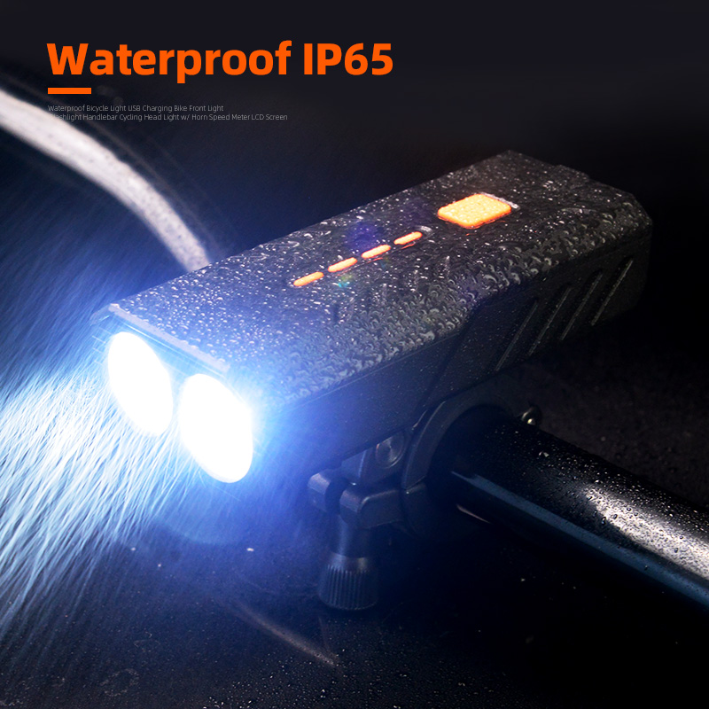

Waterproof IP65 Bicycle light 350 Lumen 2400mAh USB Bike Front Light Headlight for MTB Road Cycling as Power Bank