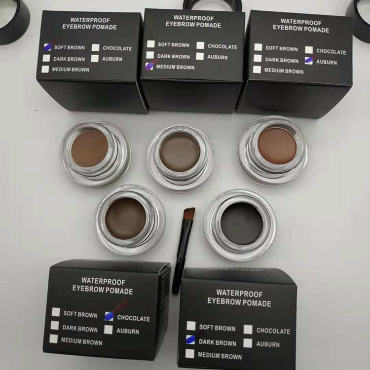 

New high quality waterproof perspiration proof belt brushed eyebrow cream set 5 color optional factory direct selling eyebrow cream gel, 5 colours